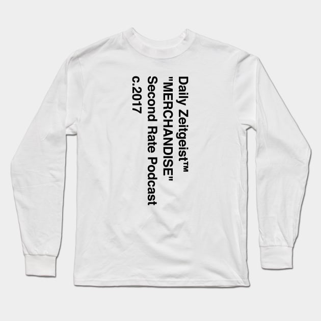 Daily Zeitgeist "MERCHANDISE" Black - Vertical Long Sleeve T-Shirt by The Daily Zeitgeist